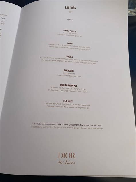 dior des lices menu|dior des lices cafe.